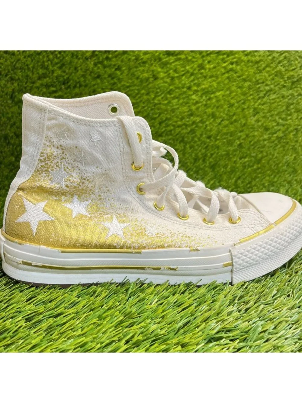 Converse Chuck Taylor All Star Lift Boys Size 5Y White Athletic Shoes Sneakers